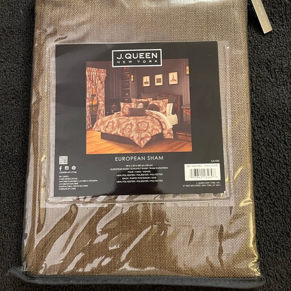NWT - J. Queen New York, Chocolate Brown European Sham - Picture 4 of 8